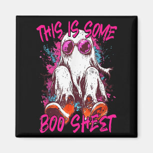 This Is Some Boo Sheet Ghost Retro Halloween Funny Magnet