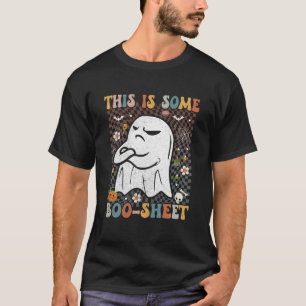 This Is Some Boo Sheet Groovy Retro Spooky Season T-Shirt