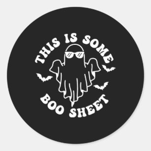 This Is Some Boo Sheet Halloween Boo Ghost Costume Classic Round Sticker