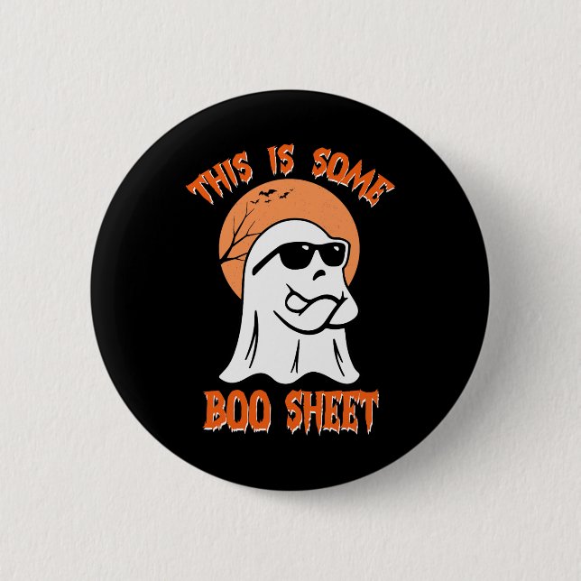 This Is Some Boo Sheet Halloween Cool Ghost Fun  6 Cm Round Badge (Front)