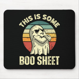 This Is Some Boo Sheet Halloween Fun Vintage Ghost Mouse Mat