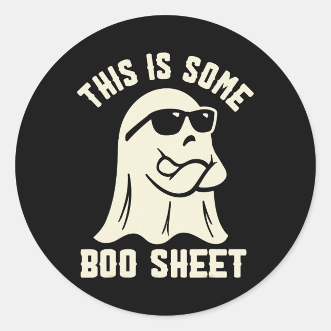 This Is Some Boo Sheet Halloween Ghost Costume Fun Classic Round Sticker (Front)