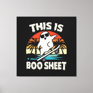 this is some boo sheet halloween ghost cute funny canvas print