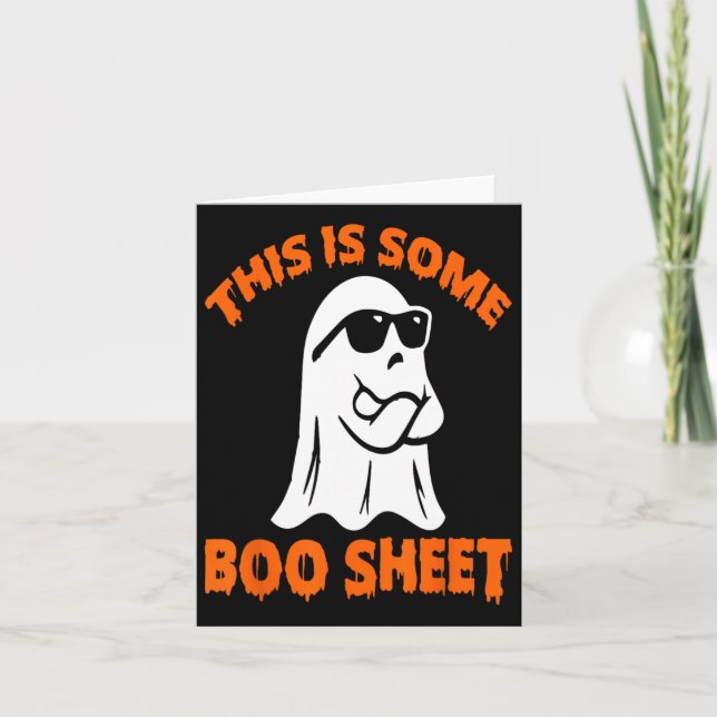 This Is Some Boo Sheet Halloween Ghost Fun For Men Card (Front)