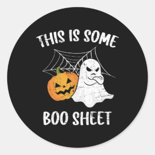 This Is Some Boo Sheet Halloween Ghost Fun Gift Classic Round Sticker