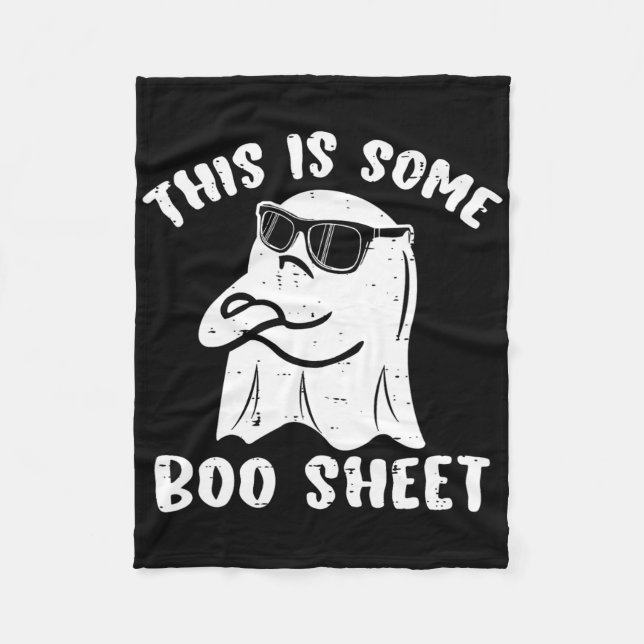 This Is Some Boo Sheet Halloween Ghost Fun Gift Me Fleece Blanket (Front)