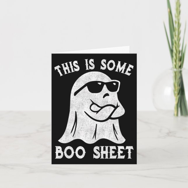 This Is Some Boo Sheet Halloween Ghost Fun Gifts M Card (Front)