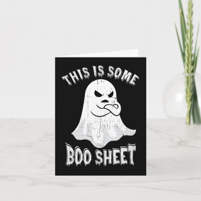 This Is Some Boo Sheet Halloween Ghost Fun Men Wom Card (Front)