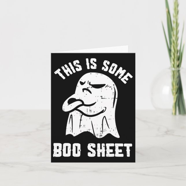 This Is Some Boo Sheet Halloween Ghost Fun Men Wom Card (Front)
