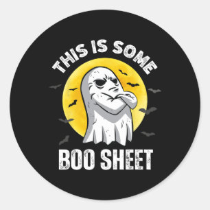 This Is Some Boo Sheet Halloween Ghost Fun Men Wom Classic Round Sticker