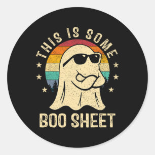 This Is Some Boo Sheet Halloween Ghost Fun Men Wom Classic Round Sticker