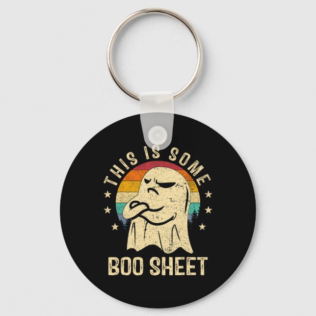 This Is Some Boo Sheet Halloween Ghost Fun Men Wom Key Ring (Front)