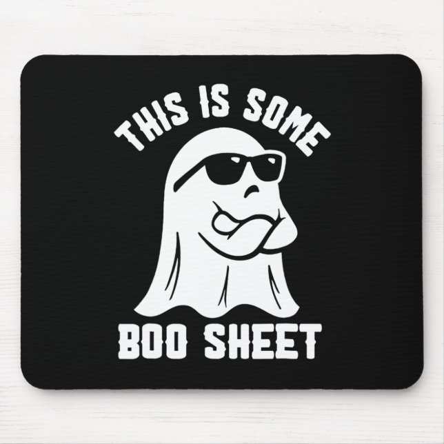 This Is Some Boo Sheet Halloween Ghost Funny Costu Mouse Mat (Front)