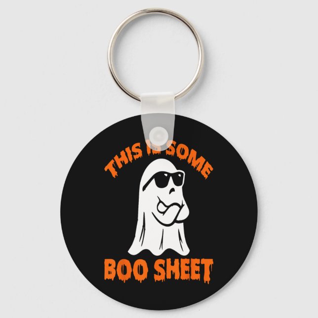 This Is Some Boo Sheet Halloween Ghost Funny for m Key Ring (Front)