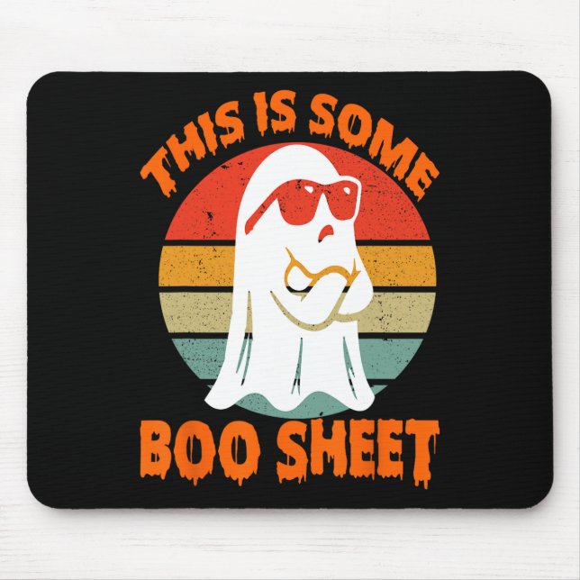 This Is Some Boo Sheet Halloween Ghost Funny for m Mouse Mat (Front)