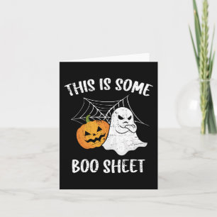 This Is Some Boo Sheet Halloween Ghost Funny Gift  Card