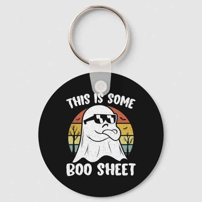 This Is Some Boo Sheet Halloween Ghost Funny Gift  Key Ring (Front)