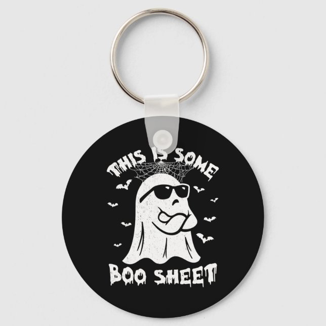 This Is Some Boo Sheet Halloween Ghost Funny Gift  Key Ring (Front)