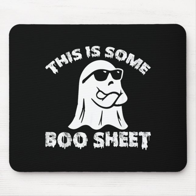 This Is Some Boo Sheet Halloween Ghost Funny Gift Mouse Mat (Front)