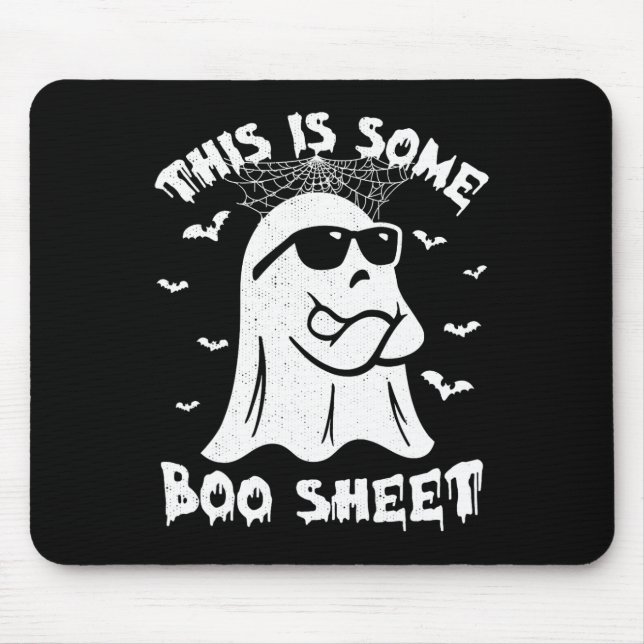 This Is Some Boo Sheet Halloween Ghost Funny Gift  Mouse Mat (Front)