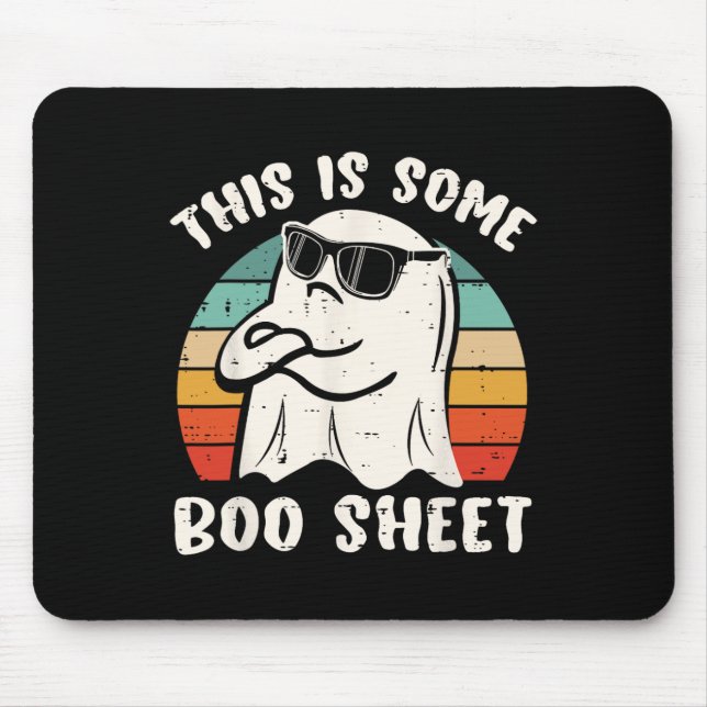 This Is Some Boo Sheet Halloween Ghost Funny Gift  Mouse Mat (Front)