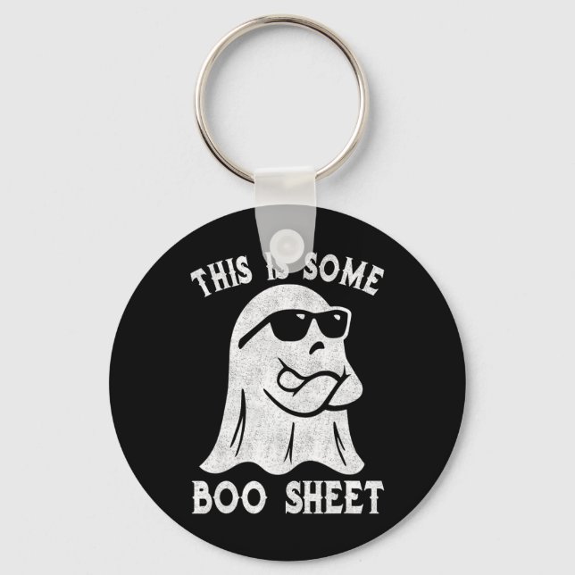 This Is Some Boo Sheet Halloween Ghost Funny Gifts Key Ring (Front)