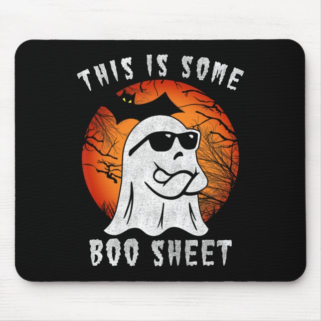 This Is Some Boo Sheet Halloween Ghost Funny Gifts Mouse Mat (Front)