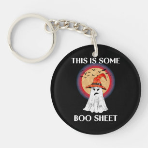 This Is Some Boo Sheet Halloween Ghost Funny Key Ring