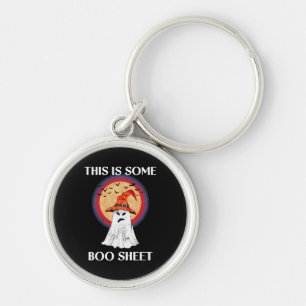 This Is Some Boo Sheet Halloween Ghost Funny Key Ring