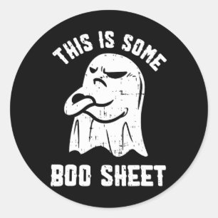 This Is Some Boo Sheet Halloween Ghost Funny Men W Classic Round Sticker