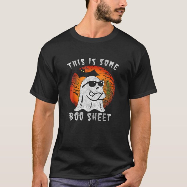 This Is Some Boo Sheet Halloween Ghost Funny Men W T-Shirt (Front)