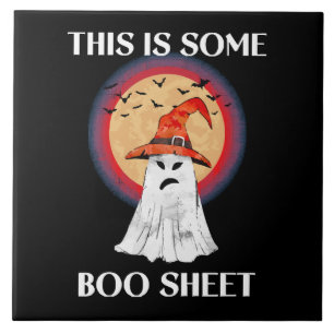 This Is Some Boo Sheet Halloween Ghost Funny Tile