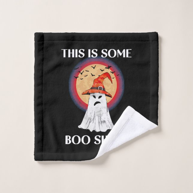 This Is Some Boo Sheet Halloween Ghost Funny Wash Cloth (Wash Cloth)