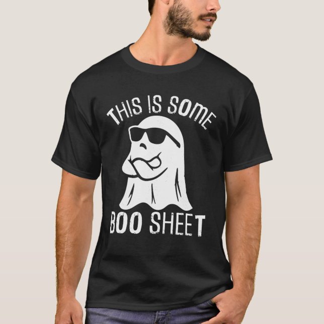 This Is Some Boo Sheet Halloween Ghost Sunglasses  T-Shirt (Front)