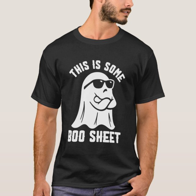 This Is Some Boo Sheet Halloween Ghost T-Shirt (Front)