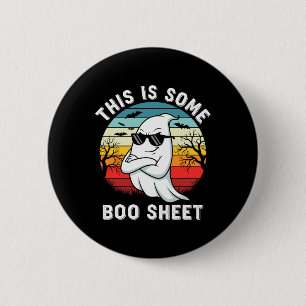 This Is Some Boo Sheet Retro Funny Halloween Ghost 6 Cm Round Badge