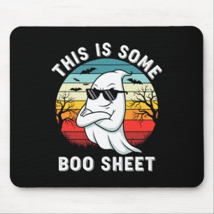 This Is Some Boo Sheet Retro Funny Halloween Ghost Mouse Mat