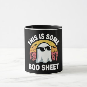 This Is Some Boo Sheet Retro Ghost Pun Mug