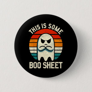 This Is Some Boo Sheet Retro Halloween Ghost For M 6 Cm Round Badge