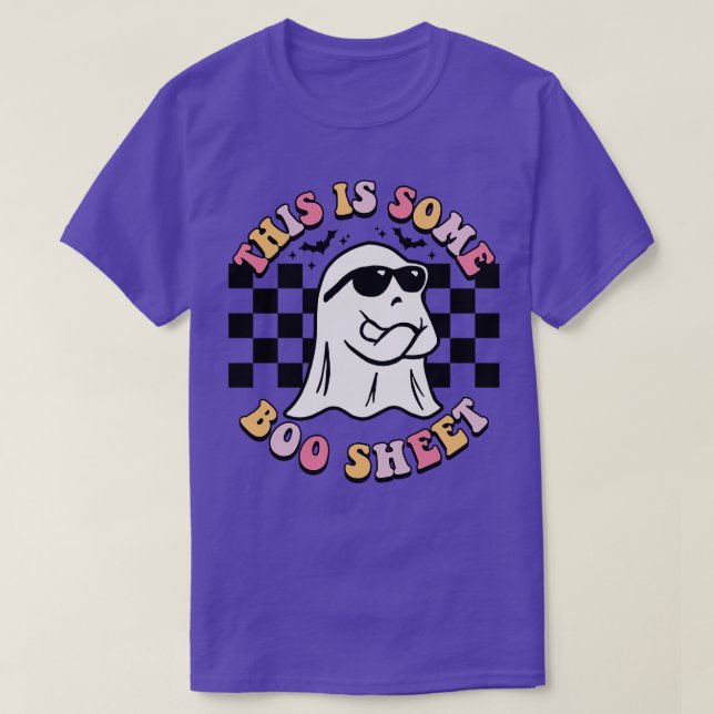 This Is Some Boo Sheet Retro Halloween T-Shirt (Design Front)