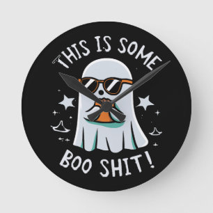 This is Some Boo Sheet Round Clock