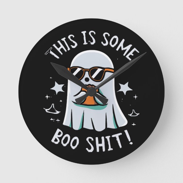 This is Some Boo Sheet Round Clock (Front)