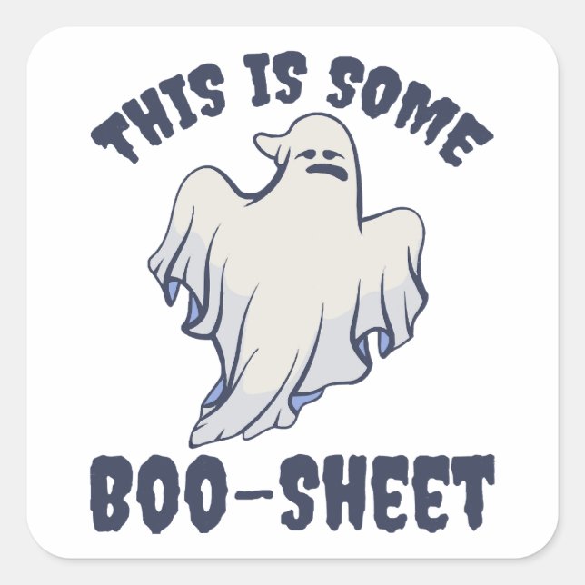 This is some Boo Sheet Sassy Ghost  Square Sticker (Front)