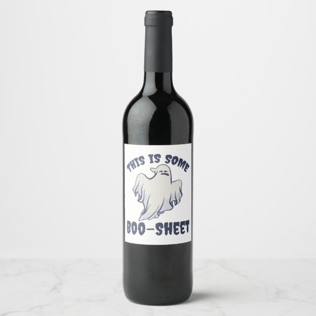 This is some Boo Sheet Sassy Ghost  Wine Label (Front)