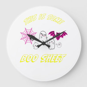 This Is Some Boo Sheet – Spooky Halloween Sarcasm Large Clock