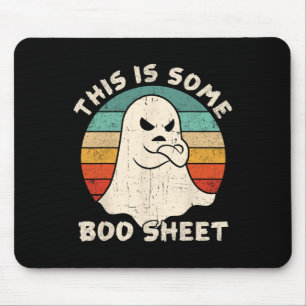 This Is Some Boo Sheet Spooky Vintage Scary Horror Mouse Mat