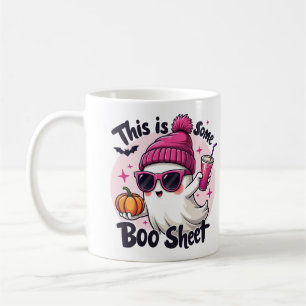 This Is Some Boo Sheet Womens Cute Ghost Halloween Coffee Mug