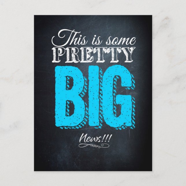 This is some pretty big news postcard (Front)