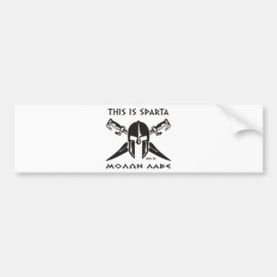 This is Sparta - Molon Lave - Black Bumper Sticker