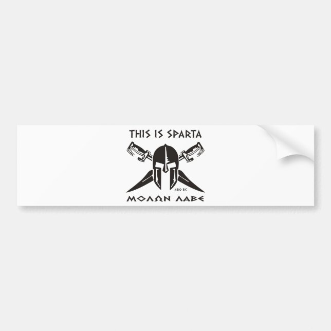 This is Sparta - Molon Lave - Black Bumper Sticker (Front)